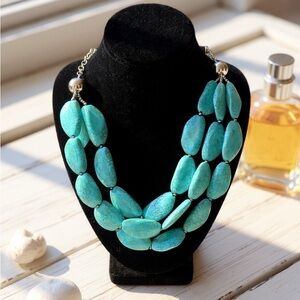Faux Turquoise Statement Necklace